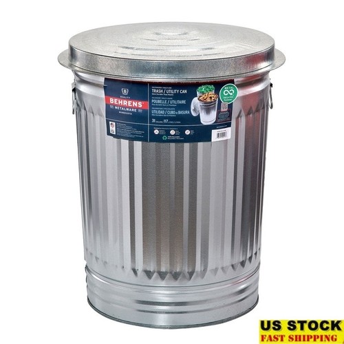 Gallon steel trash - steel,