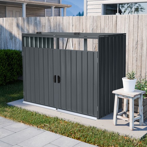 Outdoor garbage bin shed - bin,